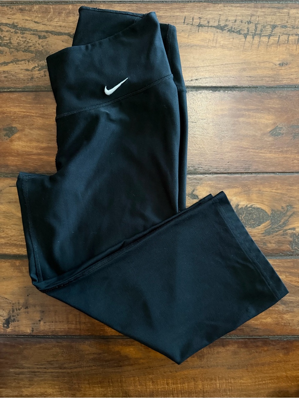 Nike Like New Black Capris with White Embroidered Swoosh